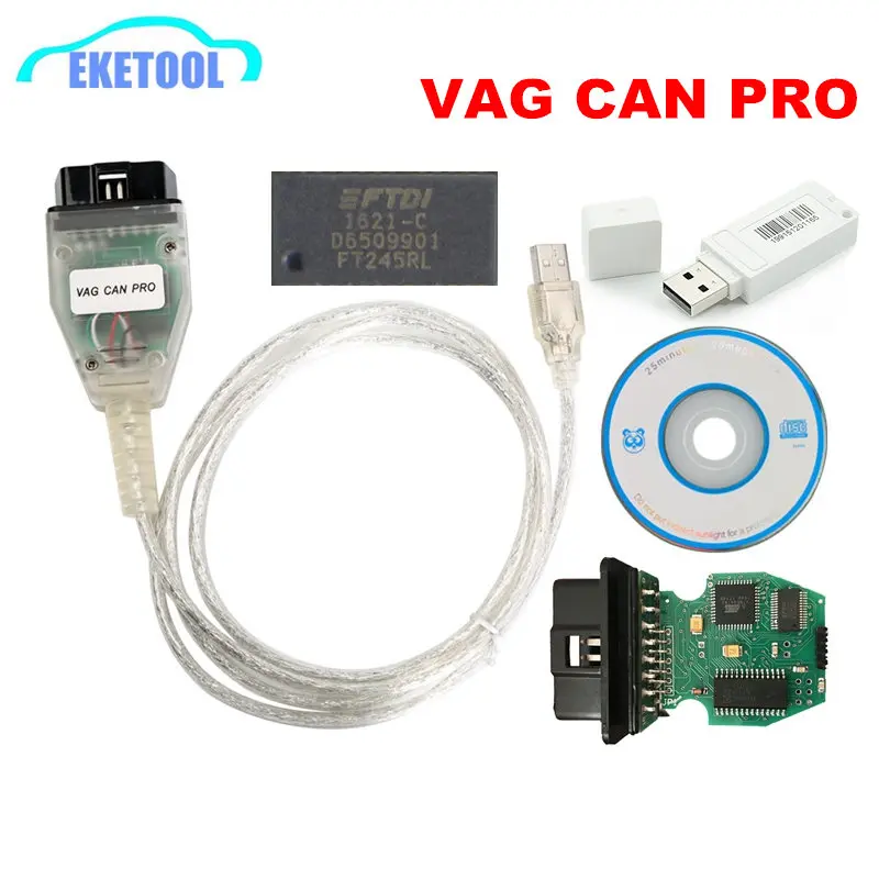 V5.5.1 VCP OBD2 Диагностический Интерфейс VAG CAN PRO FT245RL FTDI многоязычный работает для AUDI/VW CAN BUS K Line UDS CAN PRO