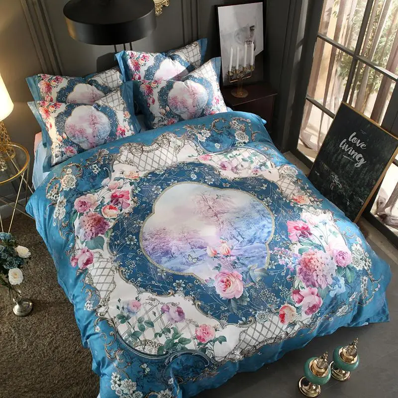 Роскошный комплект постельного белья с 3D рисунком Комплект большого размера из