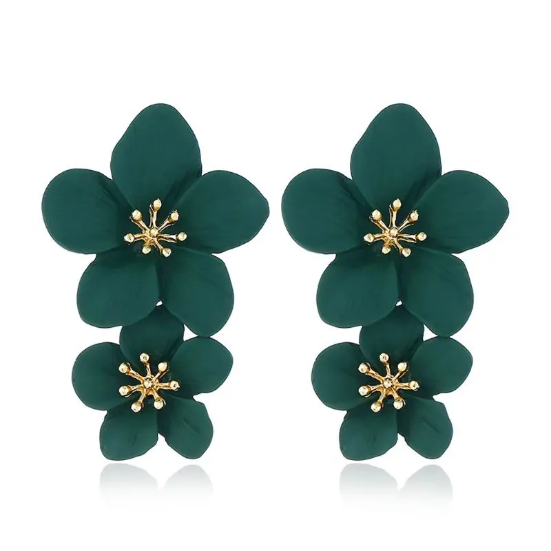 

Oversized Statement Flower Earrings Large Hawaii Earrings Women Fashion Jewelry E56A