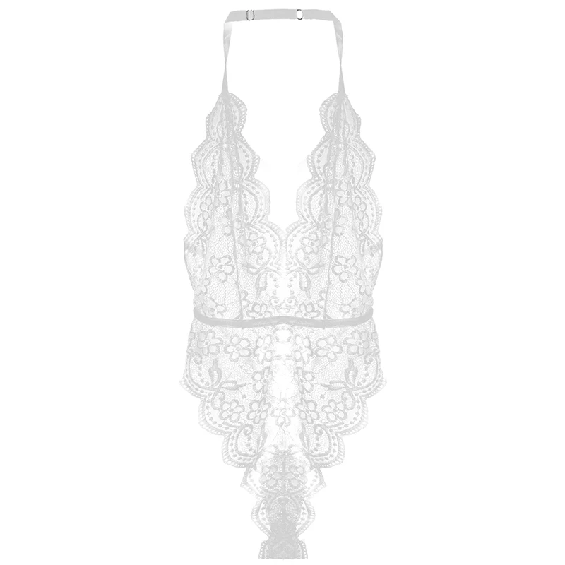 Прозрачные кружевные пикантные Комбинезоны для взрослых одежда сна комбинезон