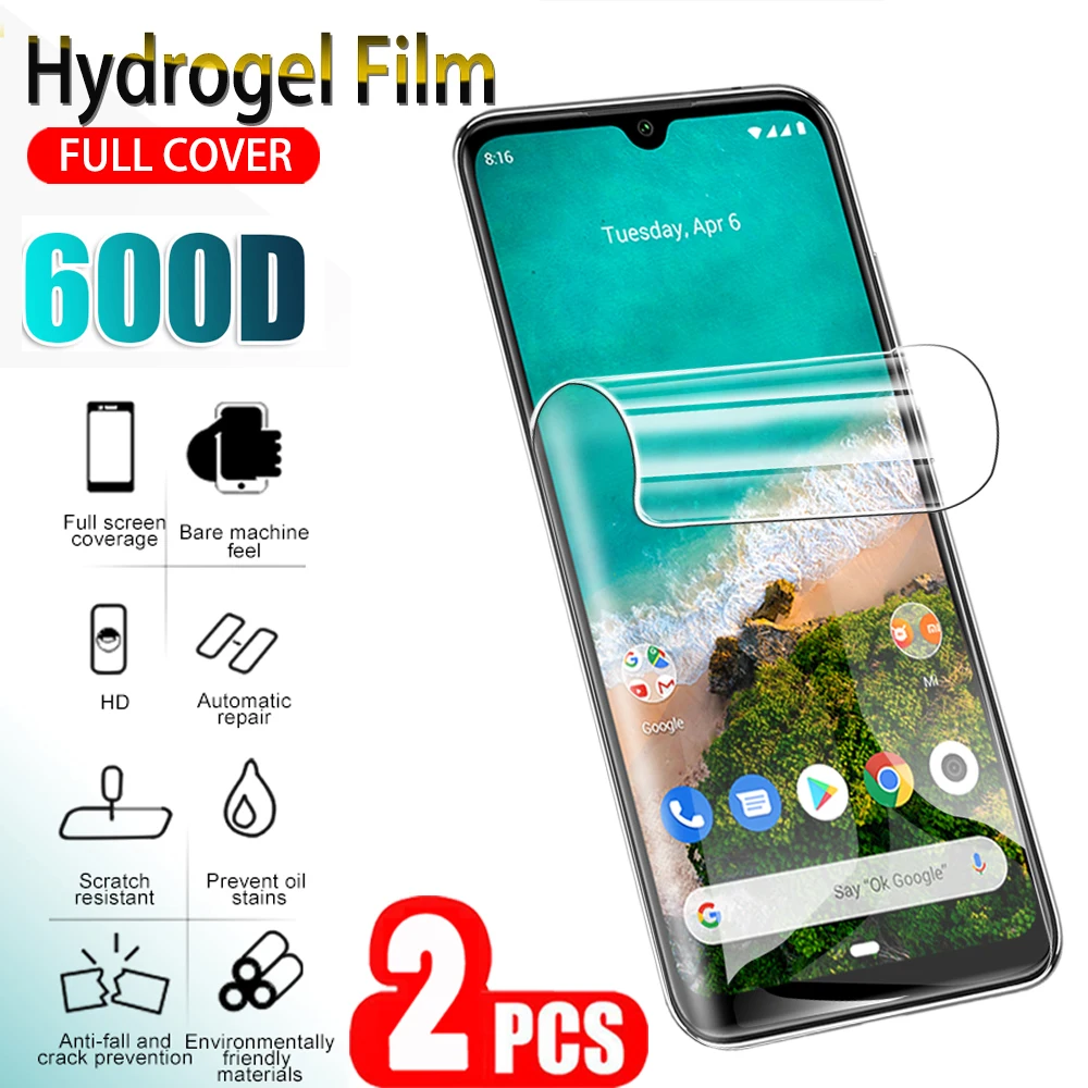 

2pcs Screen Cover Protector Hydrogel Film For Xiaomi mi A3 Lite A2 Lite A1 Soft Film Not Glass For Xiaomi A3 Lite A2 Lite A1