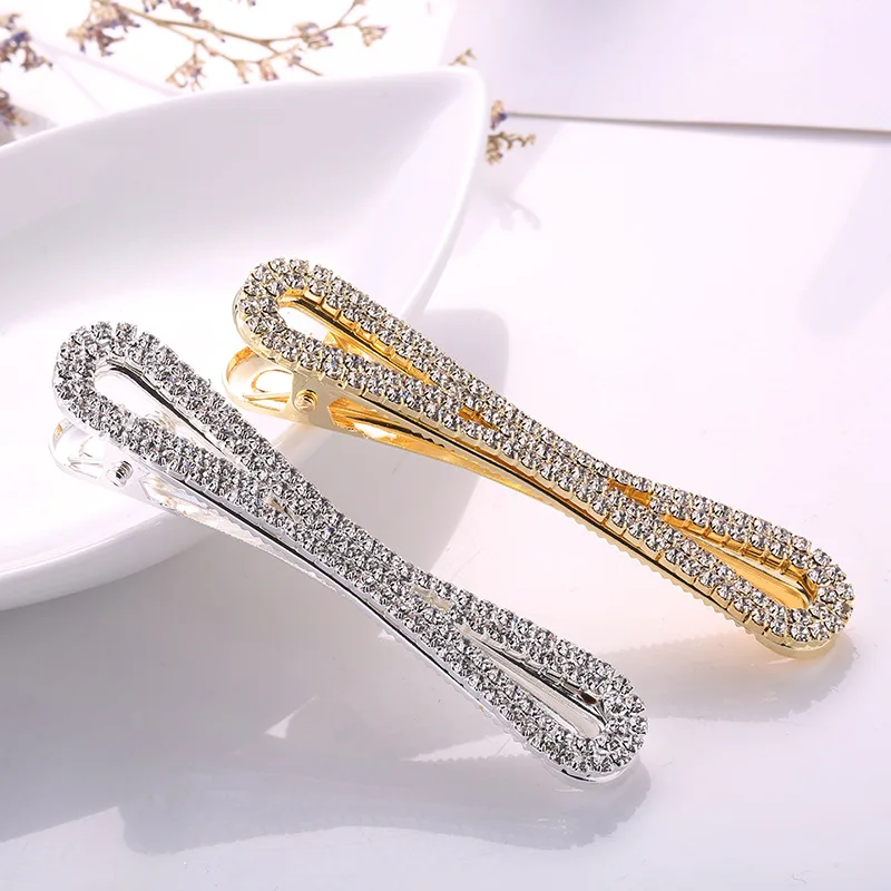 

1PC High grade Luxury Crystal Rhinestones Hairpins Geometric U type Rhinestones Hair Clips Hair Jewelry Accessories Jewelry