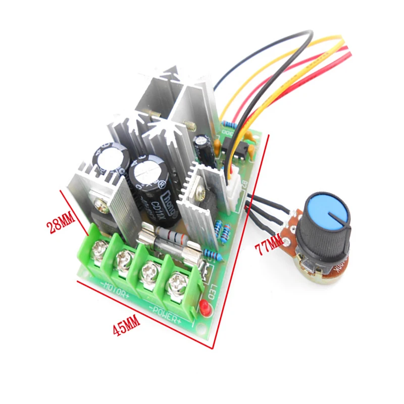 DC Motor Speed Regulator 12V 24V 36V 48V High Power Drive Module PWM Controller 20A Current | Обустройство дома