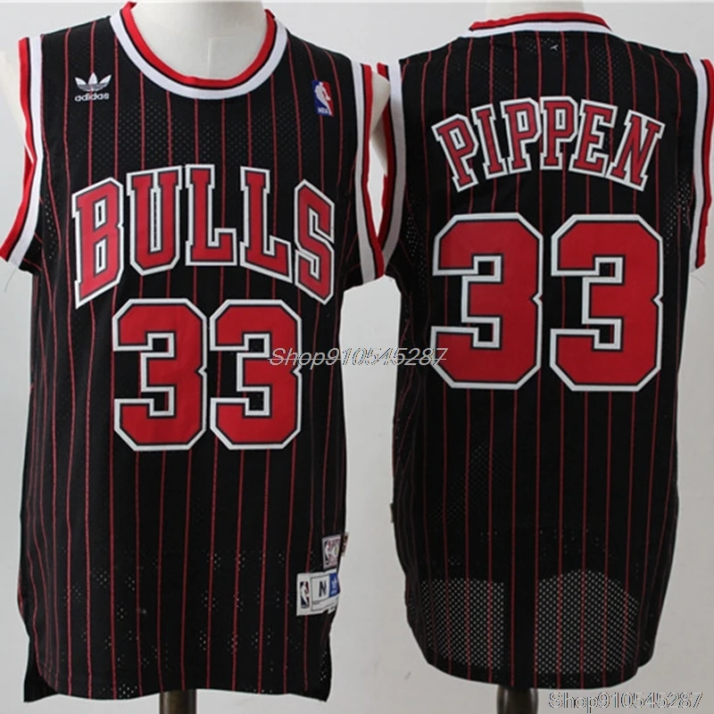 

NBA Men's Chicago Bulls #33 Scottie Pippen Basketball Jerseys Retro Limited Swingman Jersey Mesh #93 Men Sports Jersey