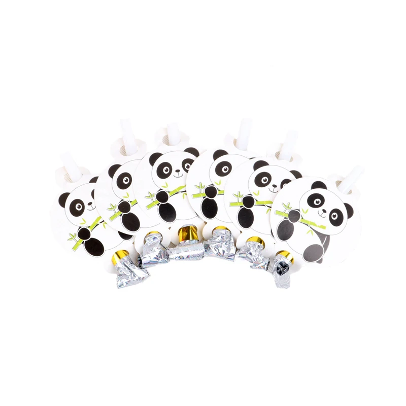 Милая панда едает бамбук тема Детский День Рождения мультфильм Салфетка