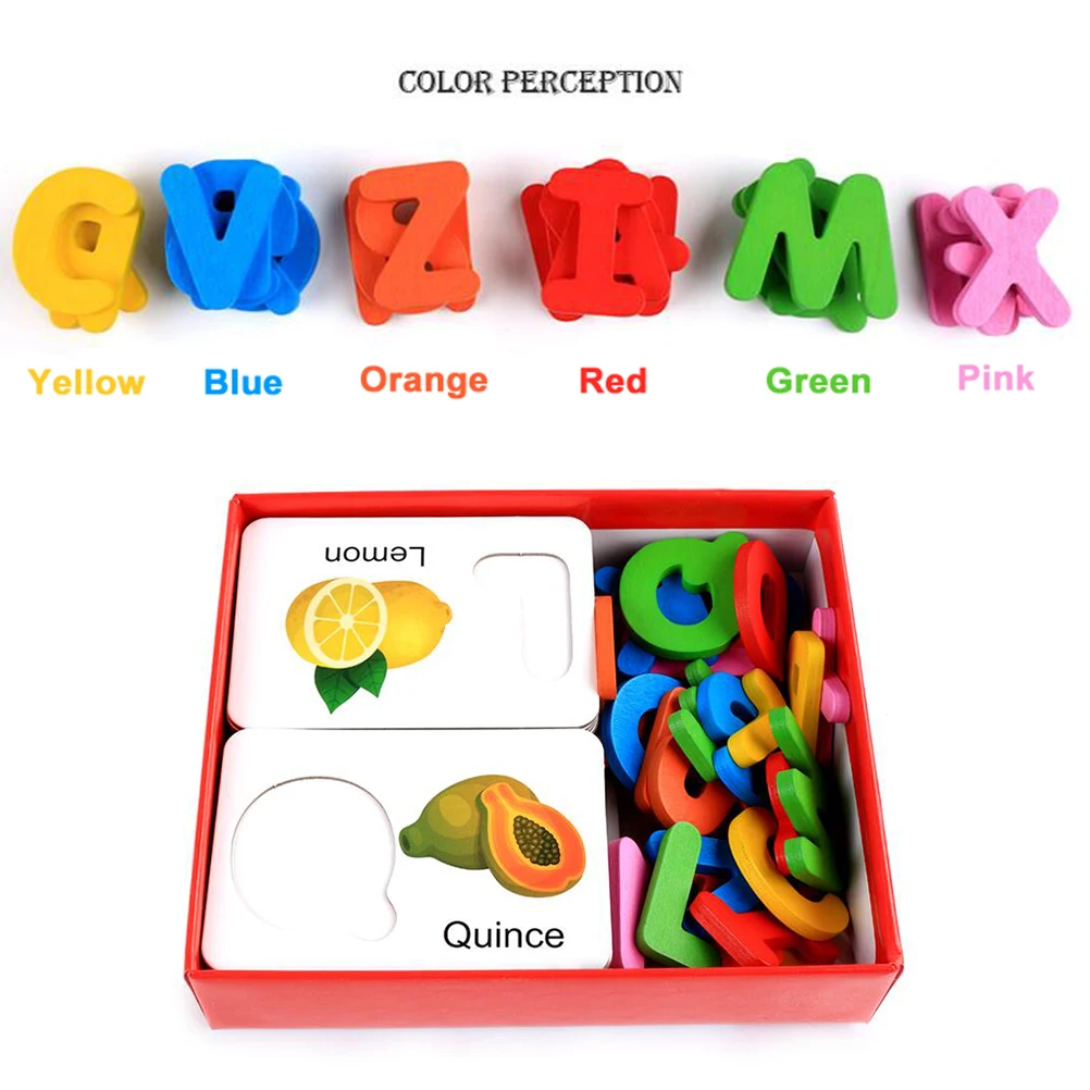 Детская деревянная развивающая карточка с английским алфавитом|Язык| |