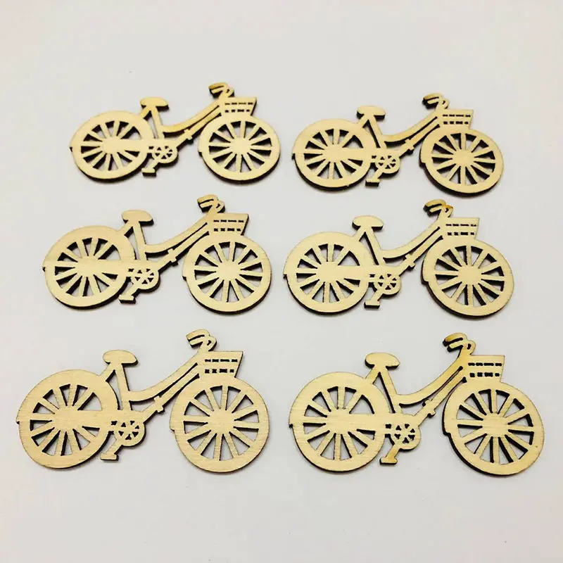 10 шт. креативные деревянные виниры для велосипеда с вырезами DIY орнамент свадьбы