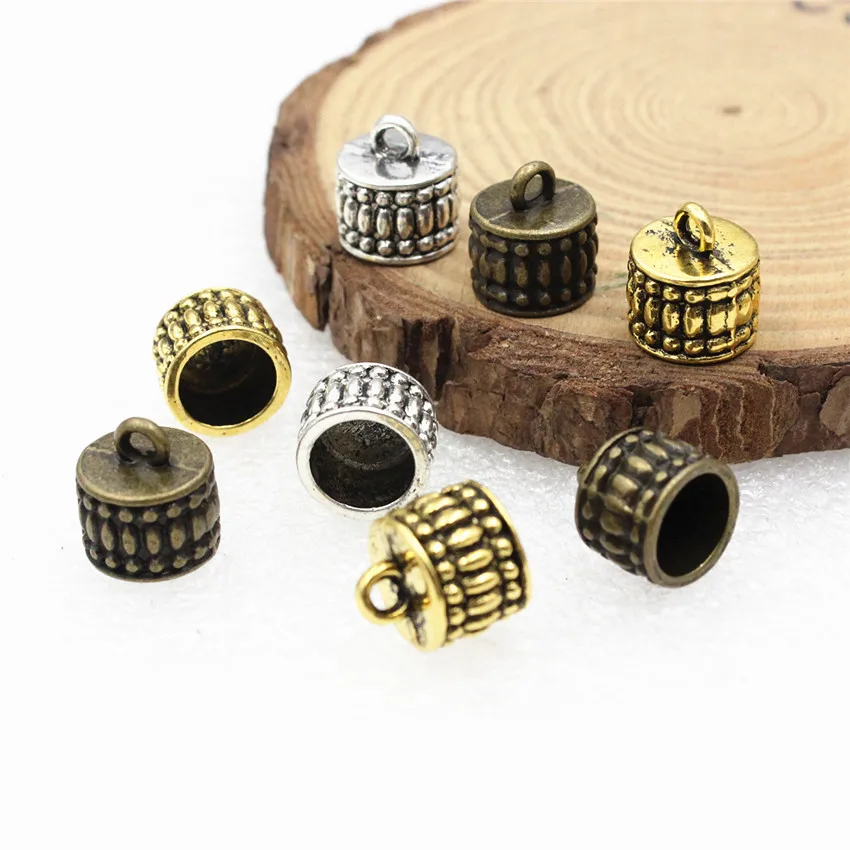 Обжимные наконечники для шнура 8 мм с пряжкой цепочек браслетов веревок шнуров