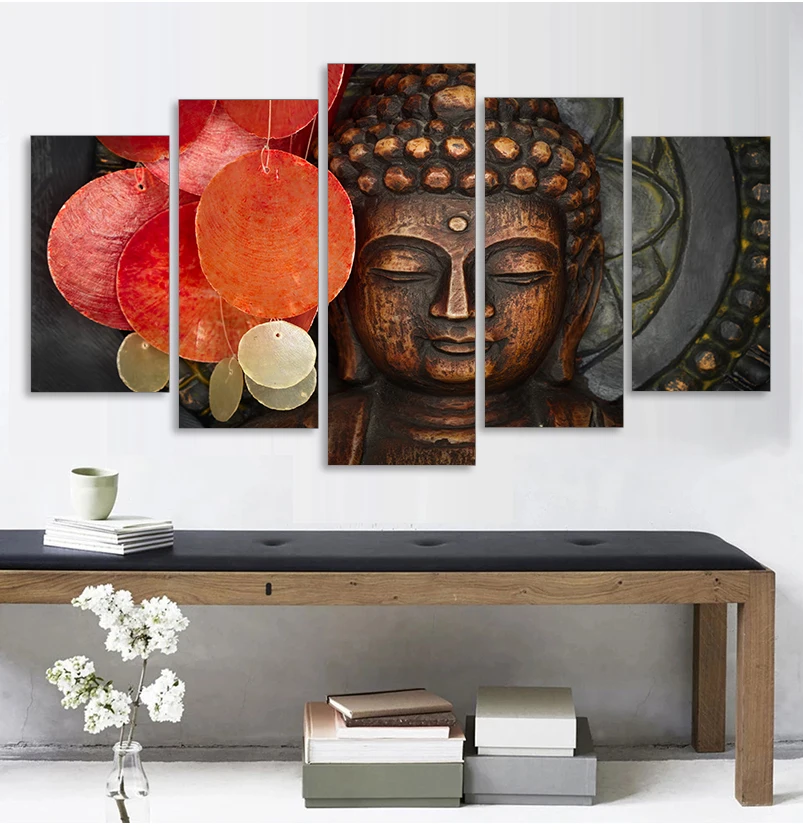 5 шт. абстрактная картина с изображением Будды