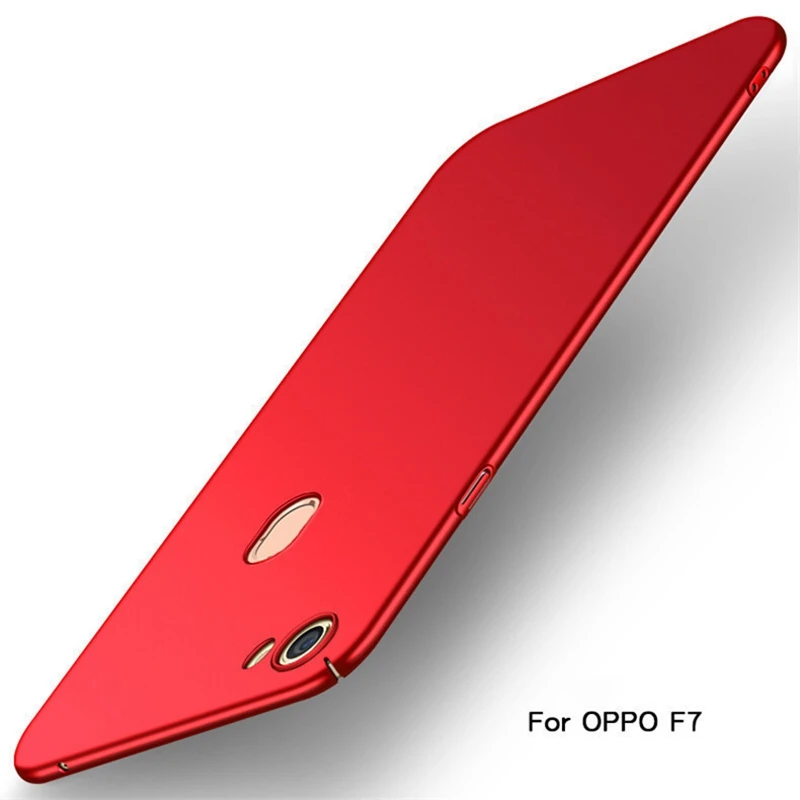 Чехол upaitou для OPPO A9 A5 F11 F7 F5 Youth F9 F1S F1 F3 Plus ультратонкий жесткий матовый чехол из поликарбоната для OPPO F11 пластиковый чехол - Цвет: Красный