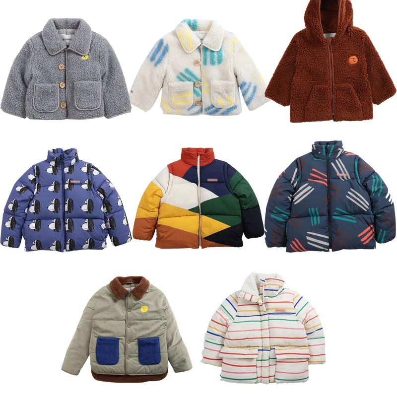 

Kids Jacket 2021 BC New Winter Boys Girls Fashion Print Thick Warm Coat Baby Child Cotton Outwear Clothes