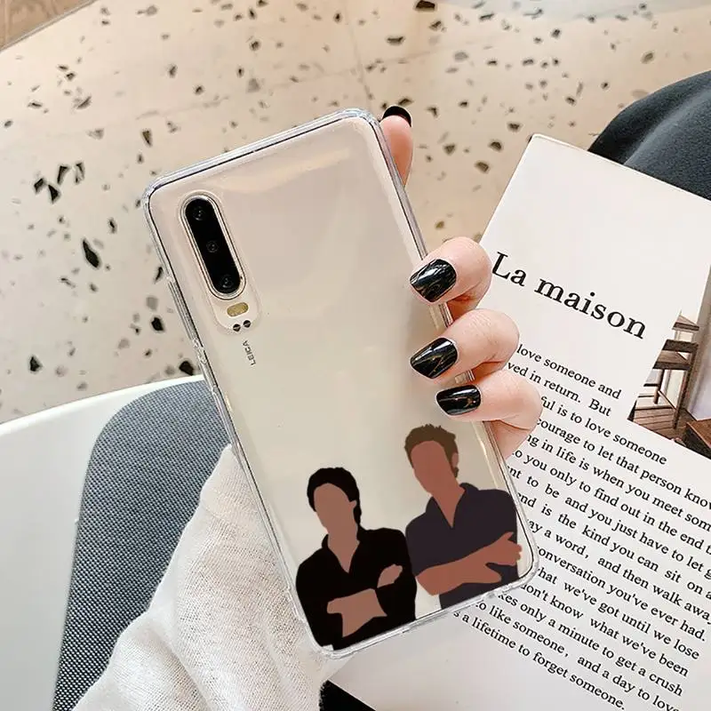 

The Vampire Diaries Damon Cartoon Phone Case Transparent for Huawei P20 P30 P40 lite pro P smart 2019 honor 8x 10i