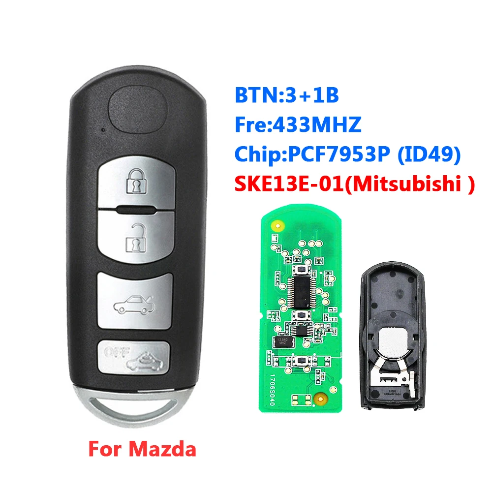

XNRKEY SKE13E-01 3 + 1B 7953P/ID49 для Mazda CX3/5