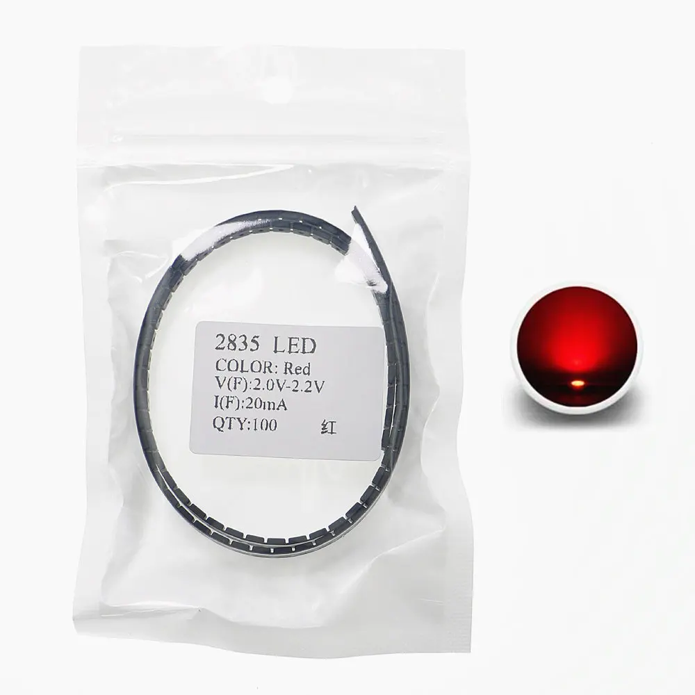 100 шт. 2835 SMD СВЕТОДИОДНЫЙ излучающая Диодная лампочка чип светильник бусины