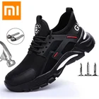 Мужские защитные ботинки Xiaomi Mijia со стальным носком, Нескользящие рабочие кроссовки, неразрушаемые, Рабочая обувь