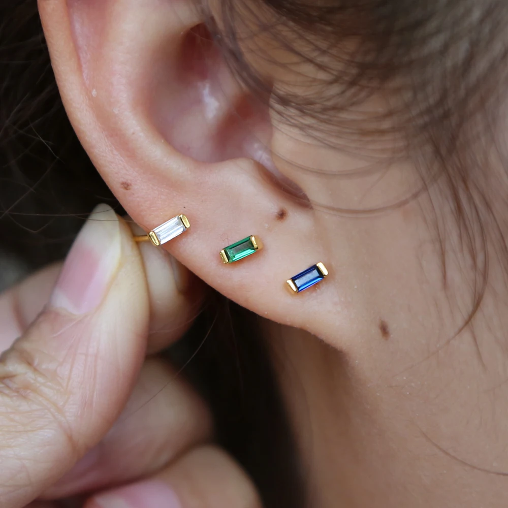 Серьги гвоздики из серебра 925 пробы с фианитами|Серьги-гвоздики| |