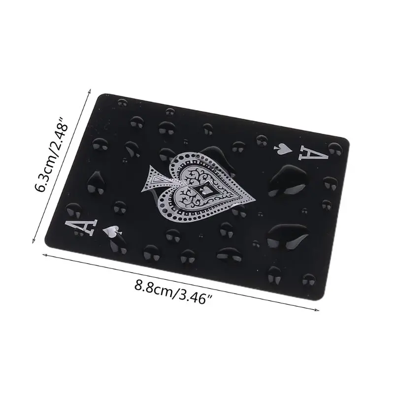 

Waterproof Plastic Poker Playing Cards, Black PVC Poker Table Cards Classic Magic Tricks Tool Deck (54pcs)