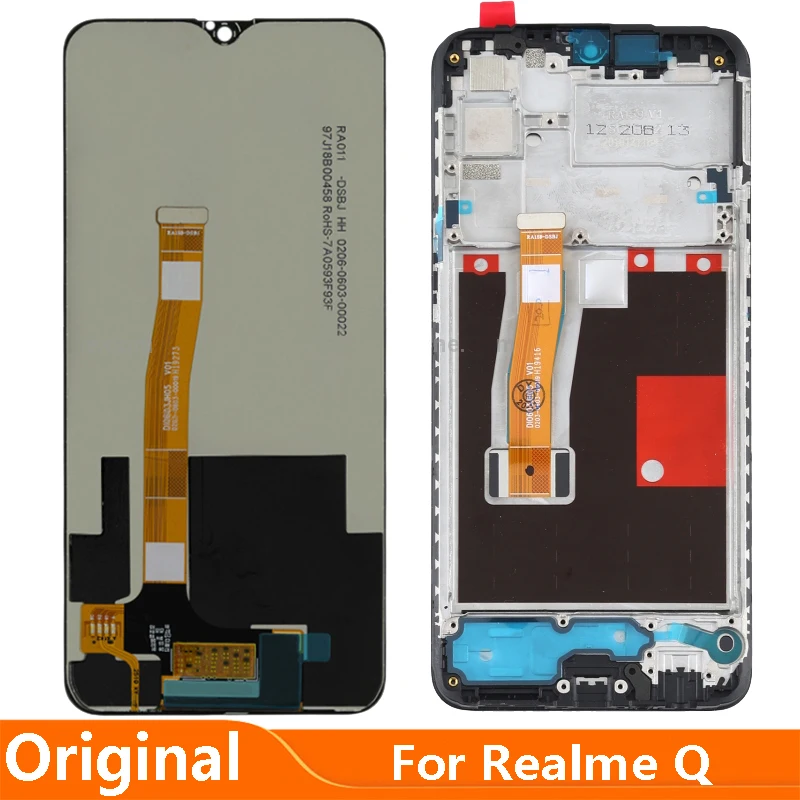 Дигитайзер экрана 6 3 дюйма для Realme Q ЖК-дисплей сенсорная панель в сборе 5 Pro RMX1971 |