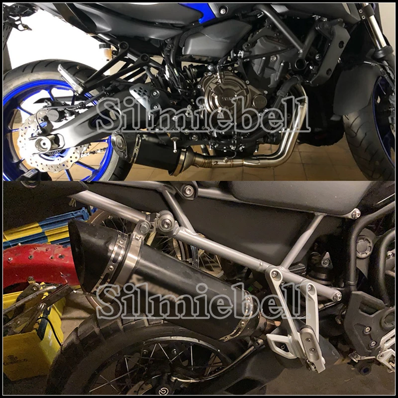

470MM Slip On Universal Motorcycle Exhaust Pipe AK Escape Moto Carbon fiber Muffler DB Killer For R3 CBR500 Nmax XMAX PCX RC390