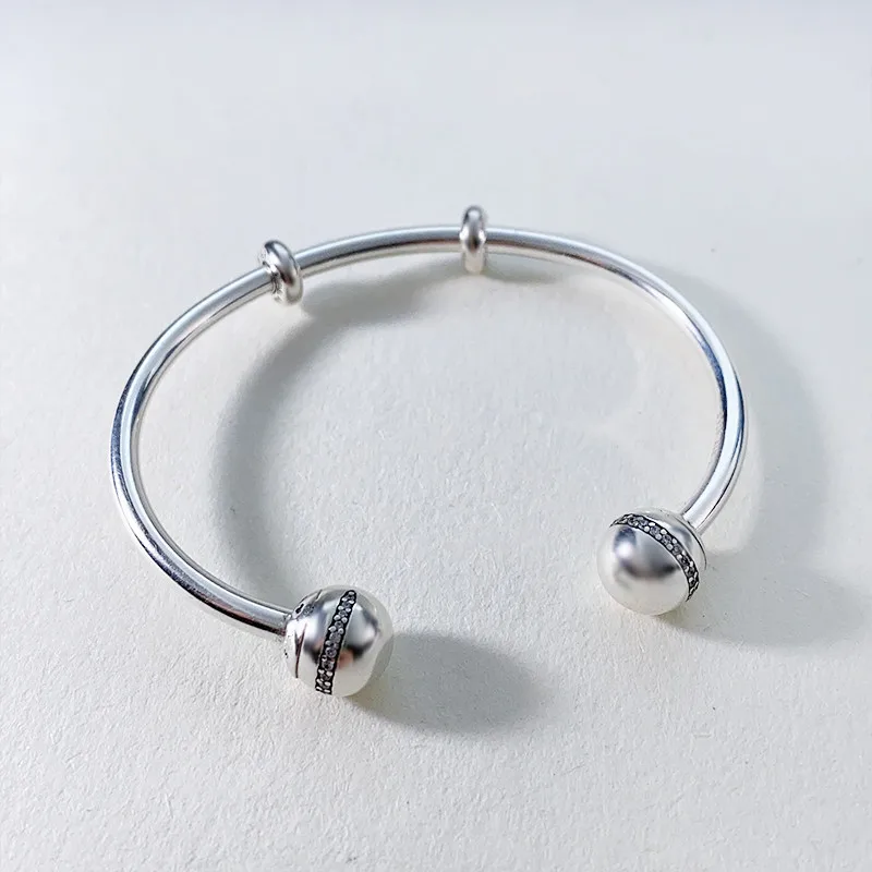 

100% 925 Sterling Silver Christmas Limited Meteor Open Bracelets for Women fit Silver charms pandoradora Bracelet Jewelry