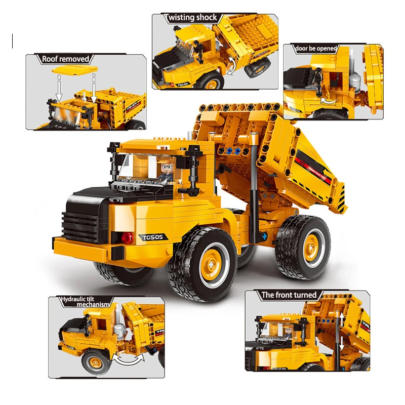 

Compatible Bricks Construction Toys City Engineer Crab Building Blocks Truck Bulldozer Crane Excavator Sets Gifts for Children