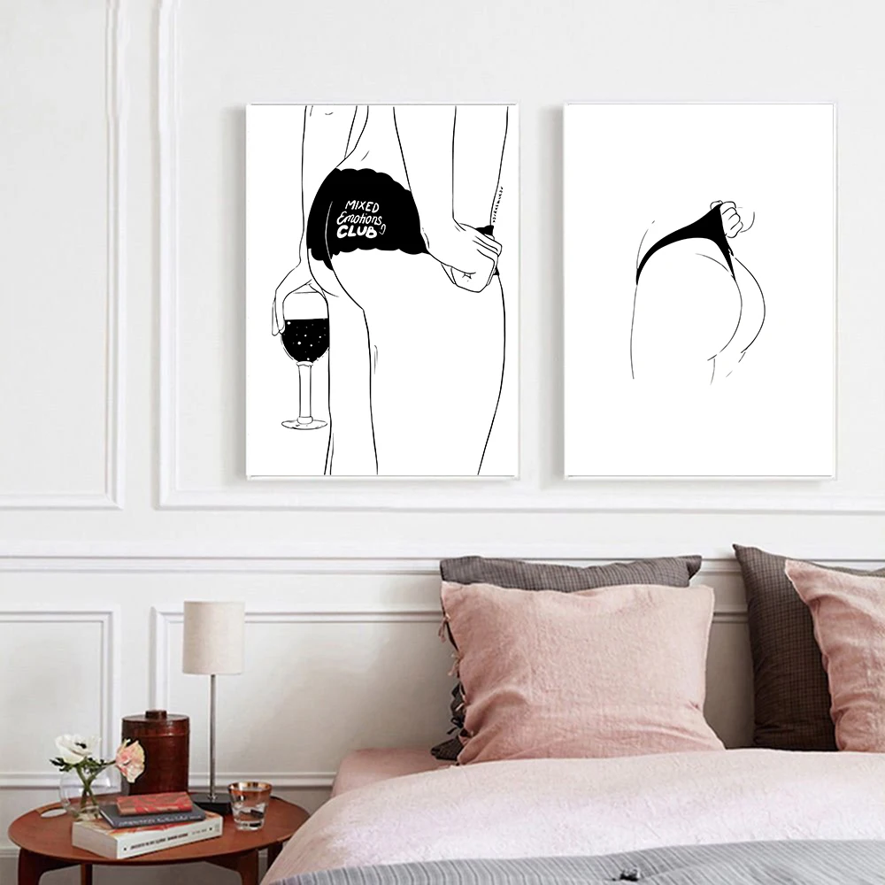 Обнаженная фотография для девочек Картина на холсте спальни настенное искусство