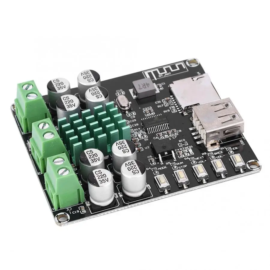 VHM-302 TPA3116D2 2x50 Вт двухканальный цифровой стерео усилитель звука bluetooth мощности. |