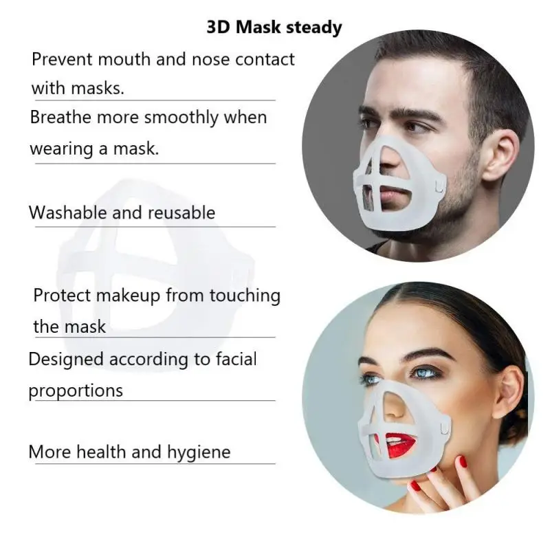5Pcs Mask Bracket Reusable Dustproof 3D Filter Non-stick Lipstick Breathable Adult Artifact Inner Pad | Дом и сад