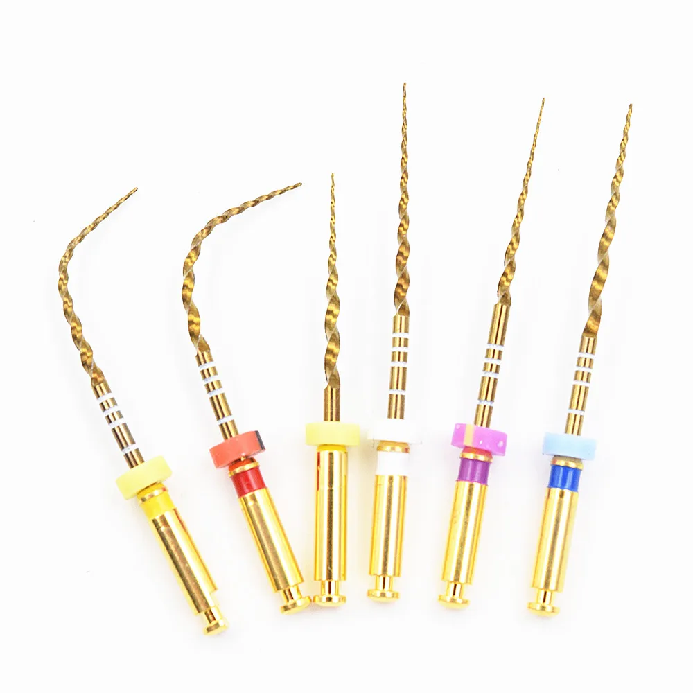 3 коробки золотые роторные супер эндонтические напильники никелевый тиниевый