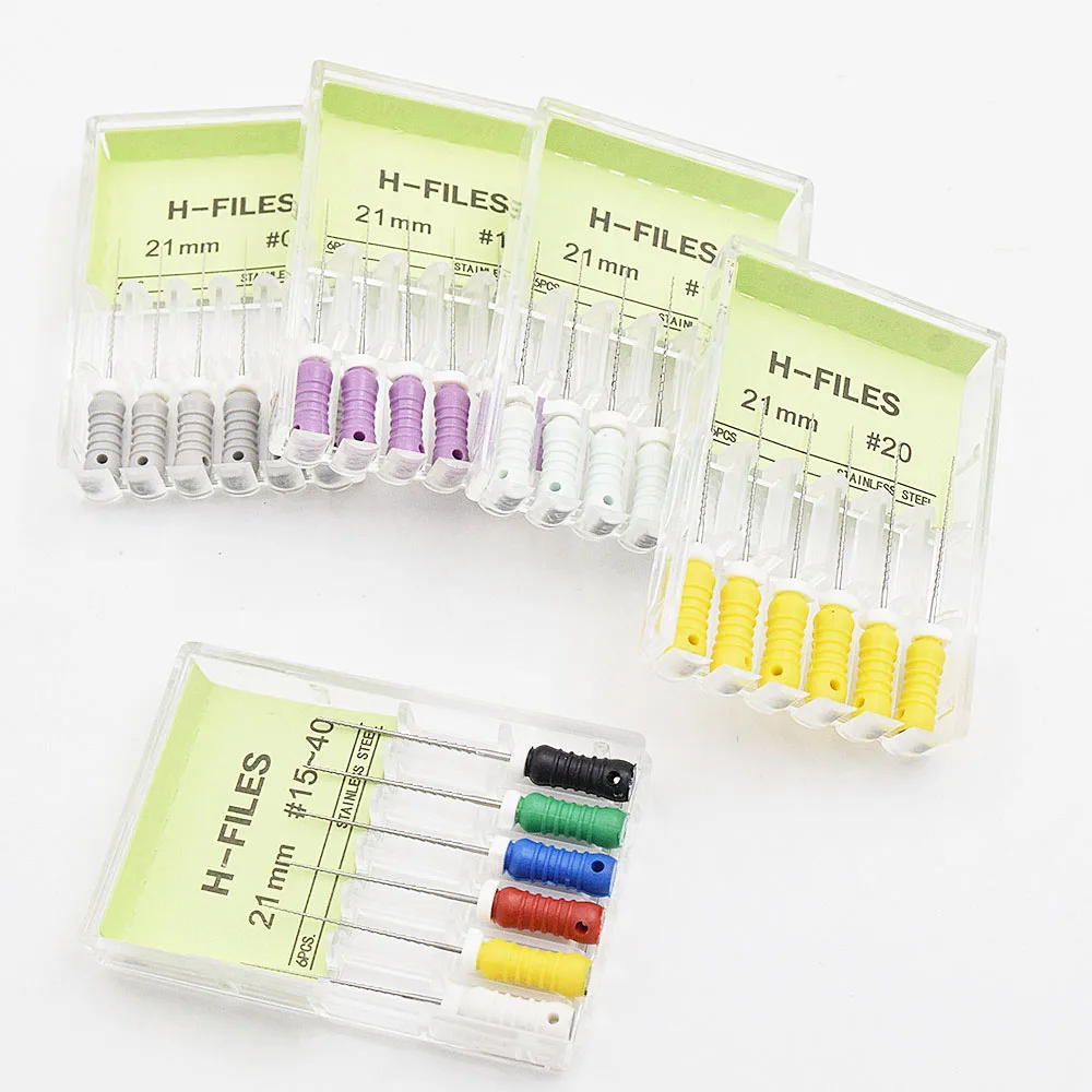 Отбеливание зубов H файлы корневых каналов эндо ручные напильники ручной