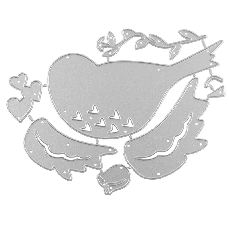 YaMinSanNiO Bird Dies Flower Heart Metal Cutting 2019 for Card Making Scrapbooking Embossing Cuts Craft Valentine's Day Die | Дом и сад