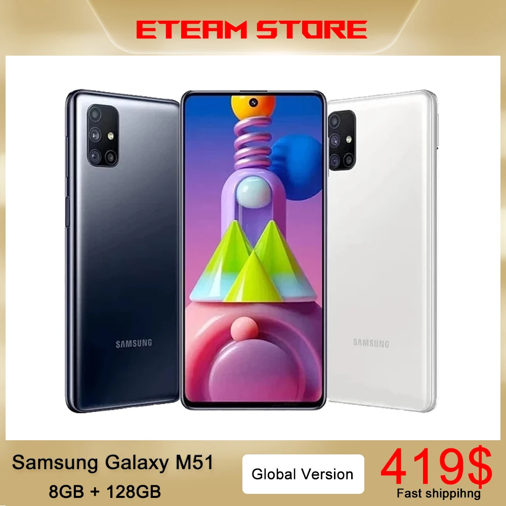 

Смартфон Samsung Galaxy M51 M515F, 128 ГБ ОЗУ 8 Гб ПЗУ, 6,7 дюйма, 7000 мАч, NFC, Snapdragon 730G