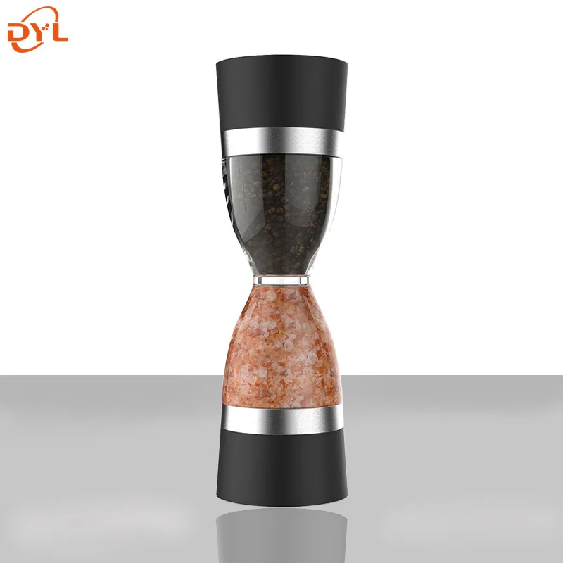 Grinder seasoning pot pepper mill dual-head dual-use grinder ceramic grinding core transparent salt | Дом и сад