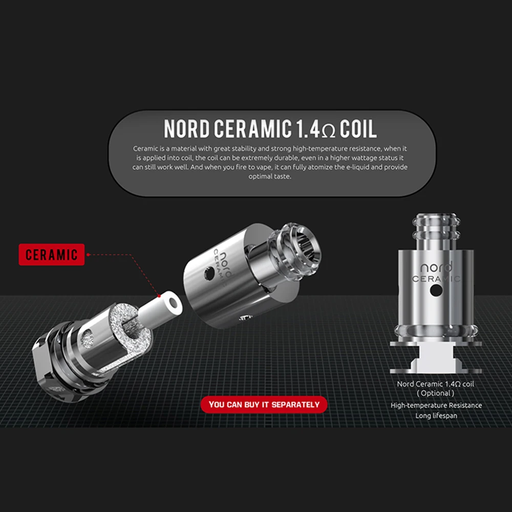 SMOK Vape Pen Nord 22 Kit 1650mAh 3.6ml &amp 19 1300mah 2ml 100% Original Smok E Cigarette | Электроника