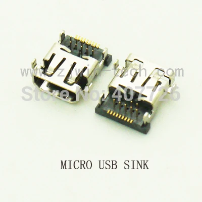

Free shipping 10pcs/lot Micro HDMI 19pin connector female Micro USB jack for laptop notebook(sink type)