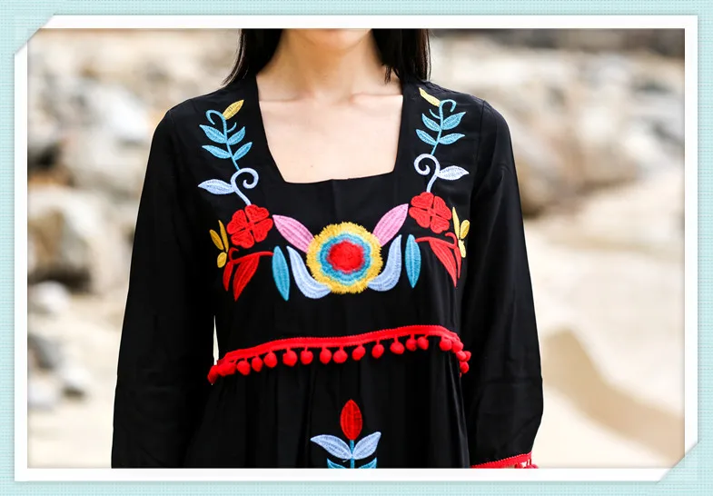 Платье женское свободного покроя в богемном стиле модное винтажное праздничное