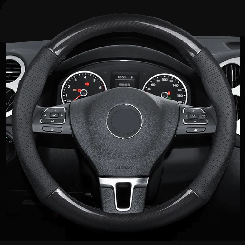 Крышка рулевого колеса автомобиля для Volkswagen Golf 7 GTI гольф R MK7 Polo Eos MK5 Passat B6 CC Touareg