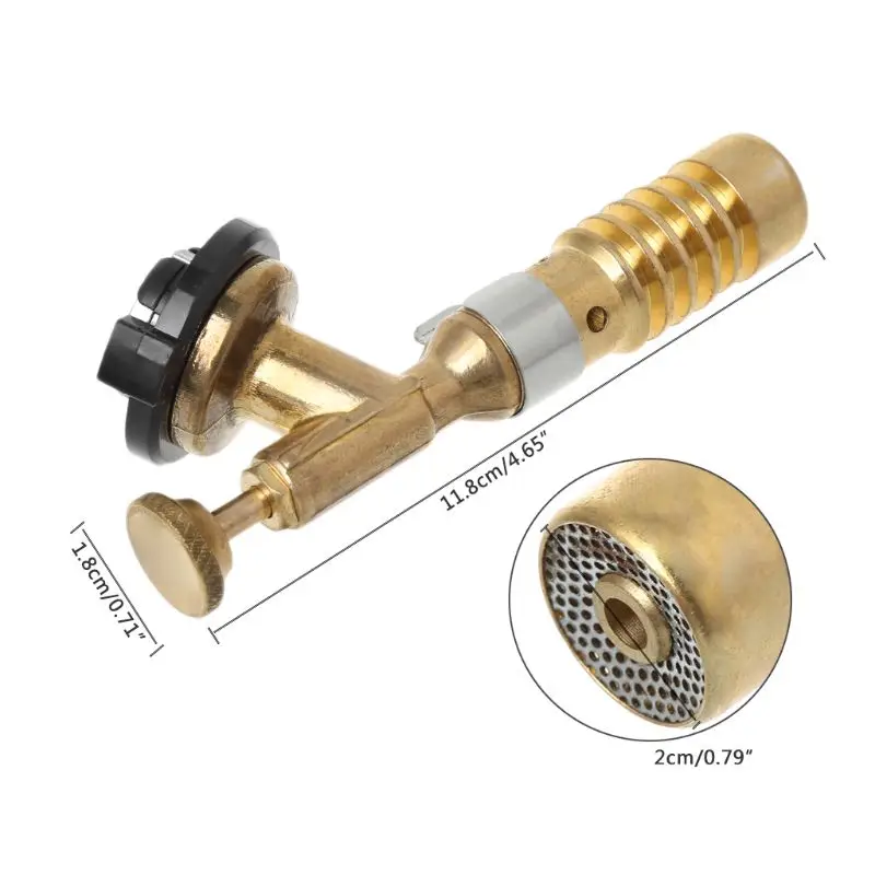 

High Temperature Brass Gas Turbo Torch Aluminum Brazing Propane Weld Plumbing