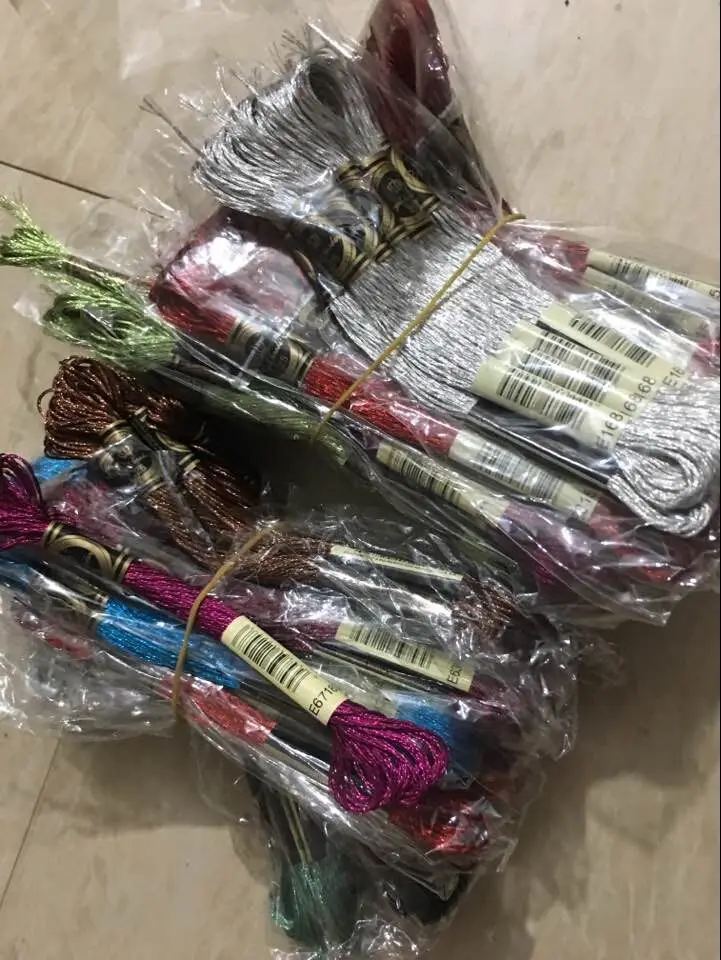 Top selling Cross stitch gold and silver threads / cross embroidery thread Custom colors | Дом и сад