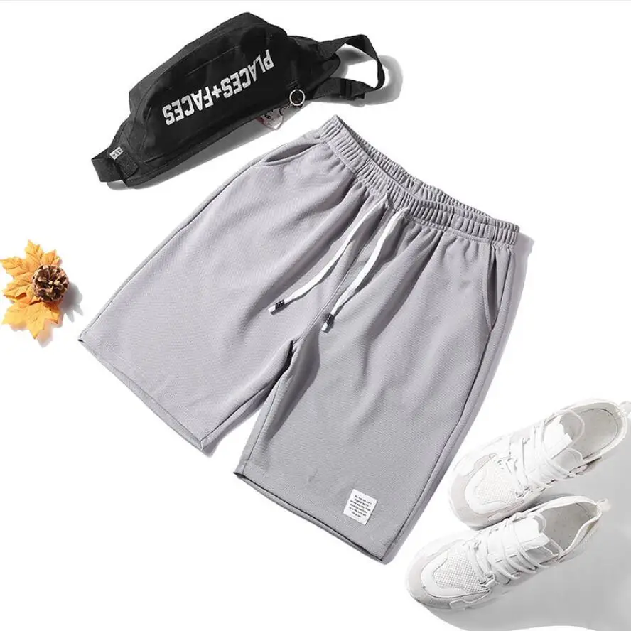 

JTFAN 2019 New Casual Shorts Men Brand New Board Shorts WaterProof Solid Elastic Waist Fashion Short Men Summer Shrots