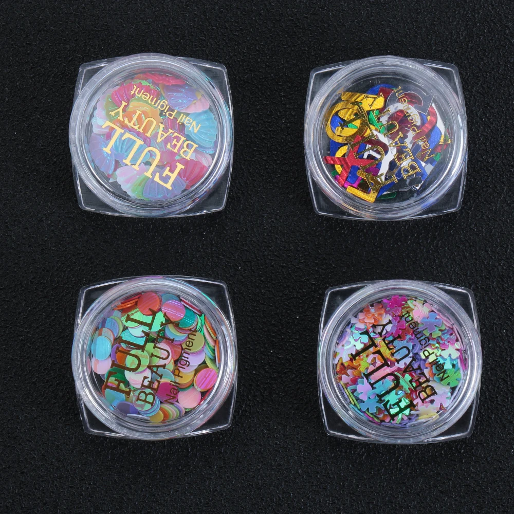 5 г/1 бутылка новые красочные сладкие сердца и буквы смешанные стили ногтей