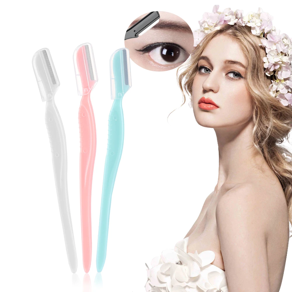 1/3 шт. Нержавеющая сталь ГОЛОВА складной бровей Триммер для Пластик ручки лица