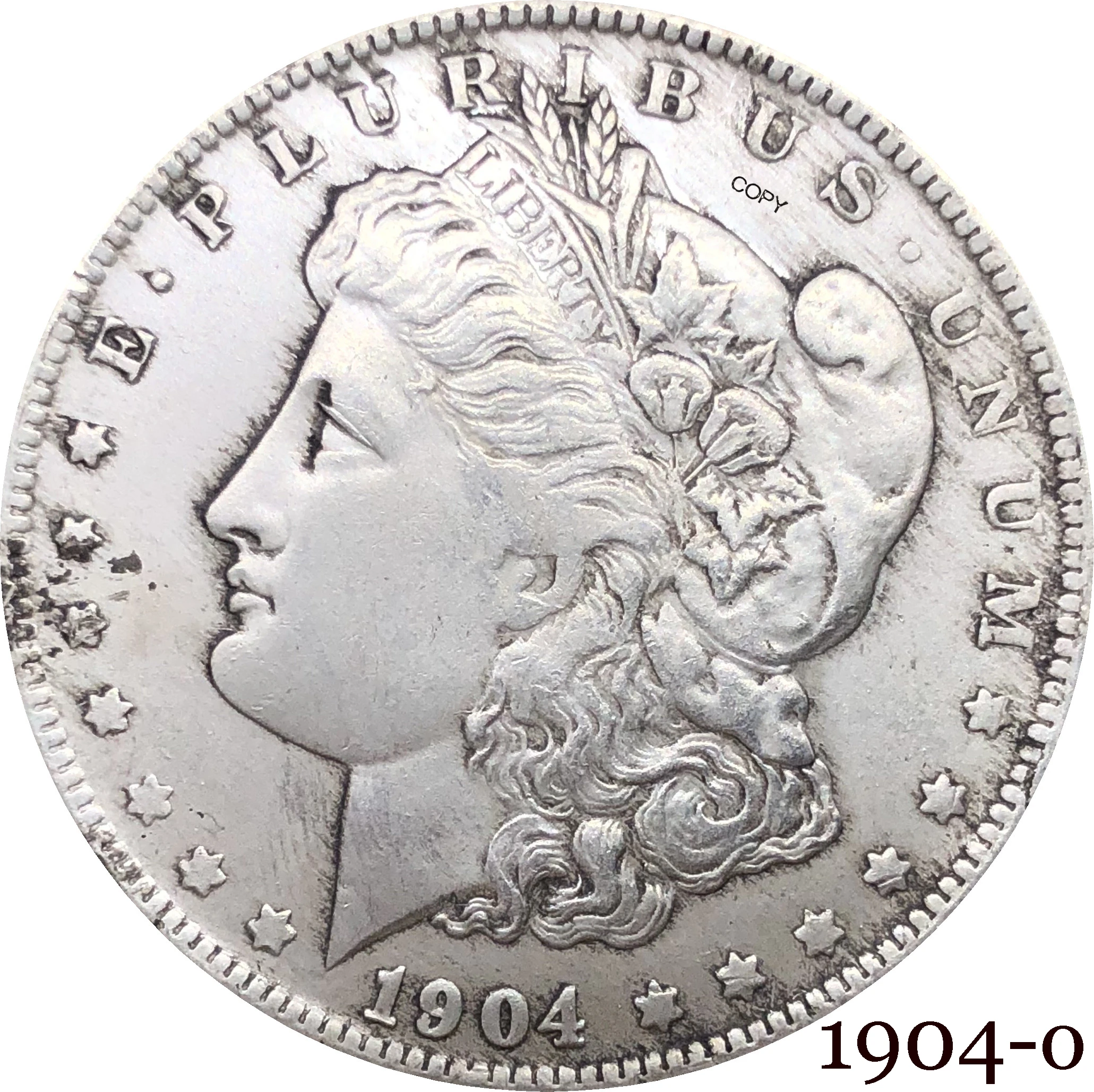 

Соединенные Штаты 1904 O Морган один доллар США Монета свобода кпроникель посеребренный в Бог, мы доверяем копии монеты