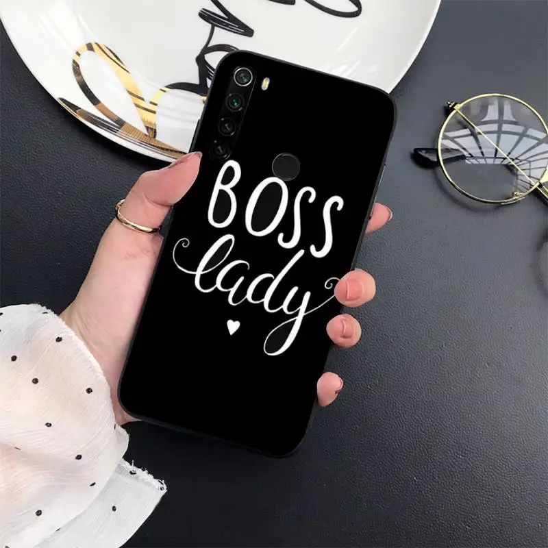 

Boss Girl Lady Pattern Phone Case For Xiaomi Redmi Note 4 X 5 6 7 8 pro 6A