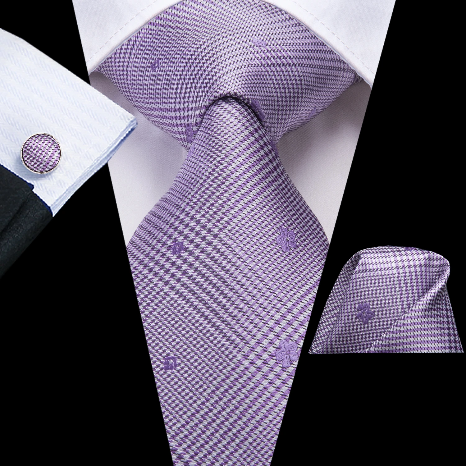 Hi-Tie светильник фиолетовый однотонный Шелковый Свадебный галстук для мужчин