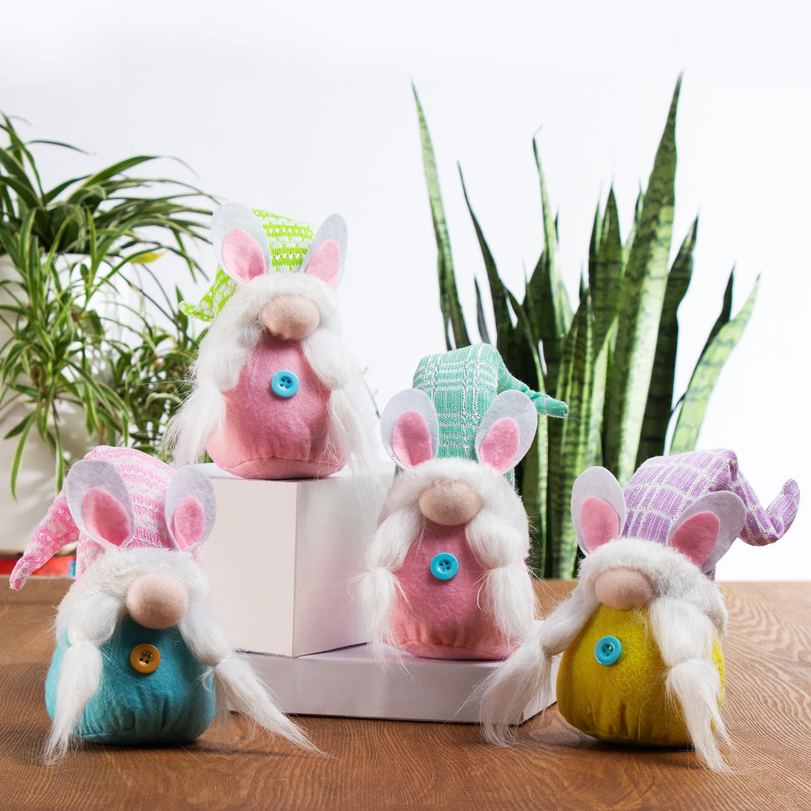 

Easter party faceless old man Nordic rabbit dwarf doll doll gift plush ornaments bedroom living room desktop decoration F4*