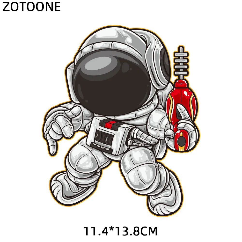 ZOTOONE нашивка с космонавтом космическая планета наклейки железные на переводах для одежды футболка аксессуар Аппликация DIY теплопередача G