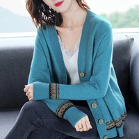 cardigan sweater korean 2020 autumn soft cashmere loose single breasted knitted v neck winter streetwear chic 4 colors sweater