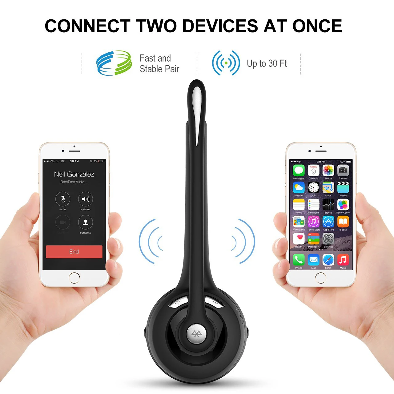 M6 моно Bluetooth офисная гарнитура Беспроводные Бизнес звонки Дальнобойщик водители