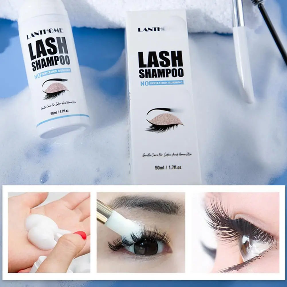 

1 Set Eyelash Cleaner Foam Shampoo Pump Press Lash Lift Eyelash Cleanser Foam Cleanser Eyelash Extension Lash Shampoo Kit